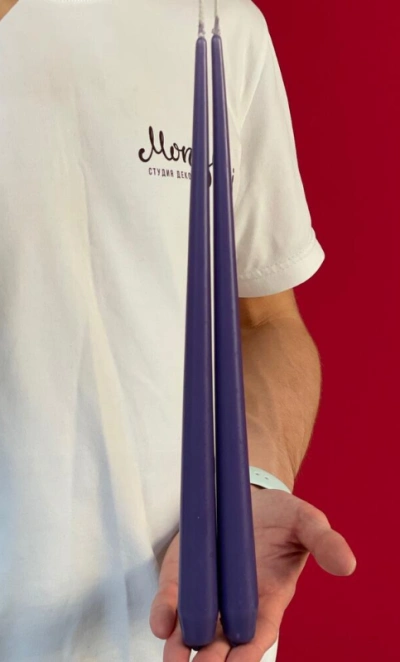 Набор свечей авторские фиолетовая 35см