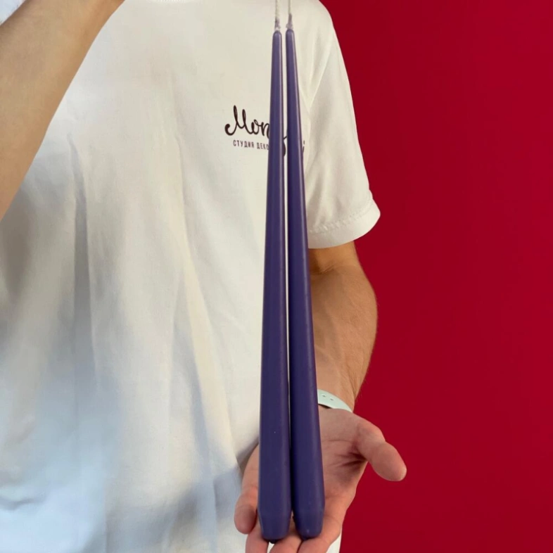 Набор свечей авторские фиолетовая 35см