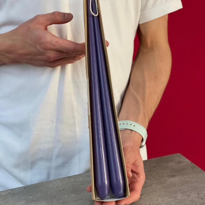 Набор свечей авторские фиолетовая 35см