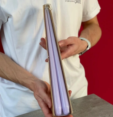 Набор свечей авторские сиреневая 35см