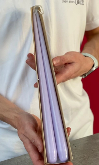 Набор свечей авторские сиреневая 35см