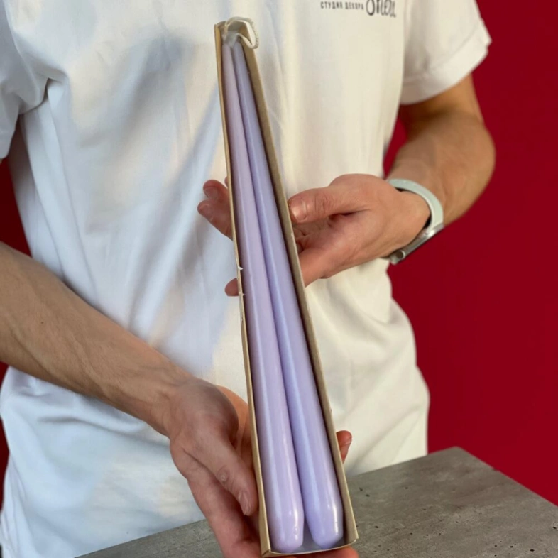 Набор свечей авторские сиреневая 35см