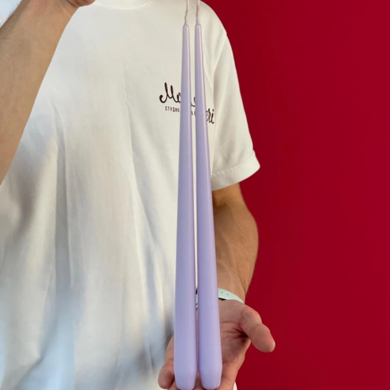 Набор свечей авторские сиреневая 35см