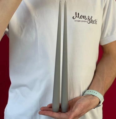 Набор свечей авторские серая 35см