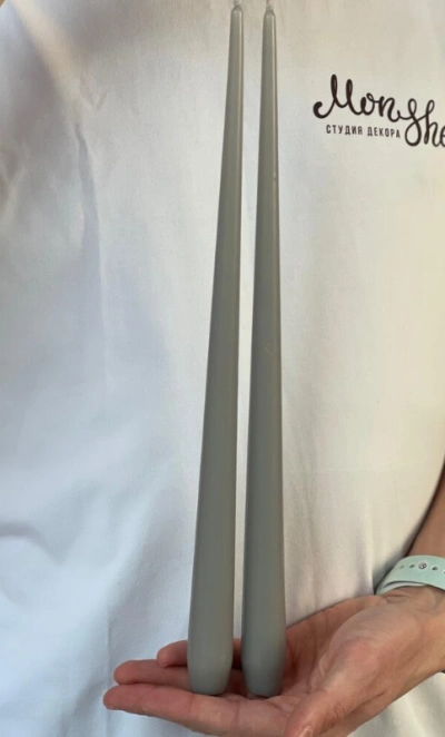 Набор свечей авторские серая 35см