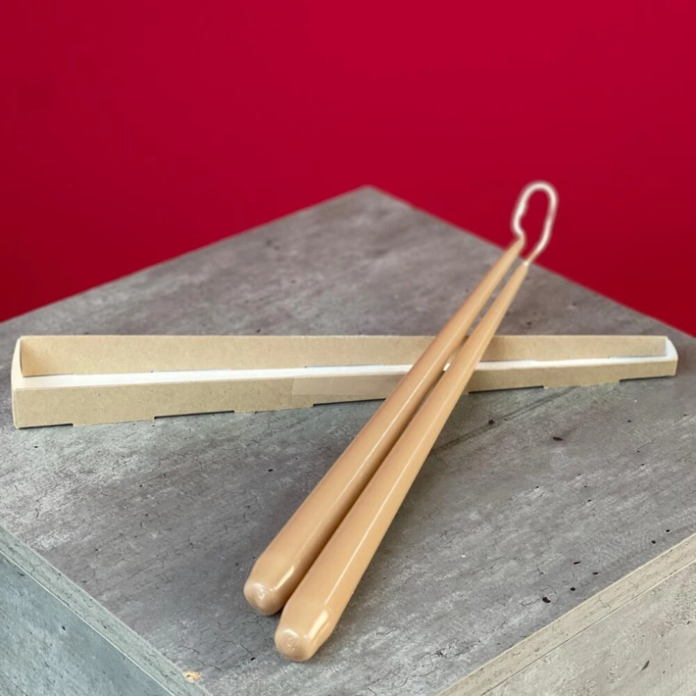 Набор свечей авторские бежевая 35см