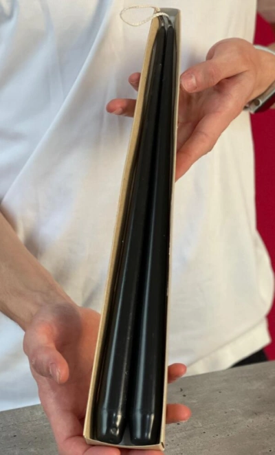 Набор свечей авторские черная 35см