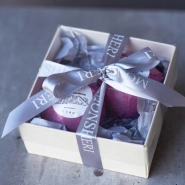 Бокс:Бомбочки ярко-фиолетовые с ароматом CHOKOLAD 2 в наборе 3