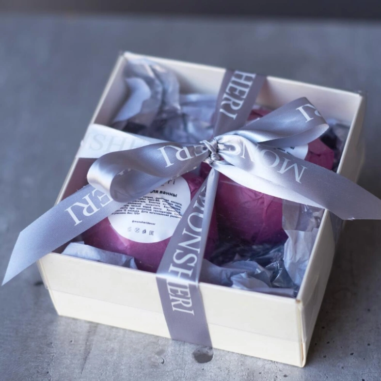 Бокс:Бомбочки ярко-фиолетовые с ароматом CHOKOLAD 2 в наборе