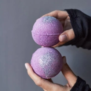 Бокс:Бомбочки ярко-фиолетовые с ароматом CHOKOLAD 2 в наборе 4