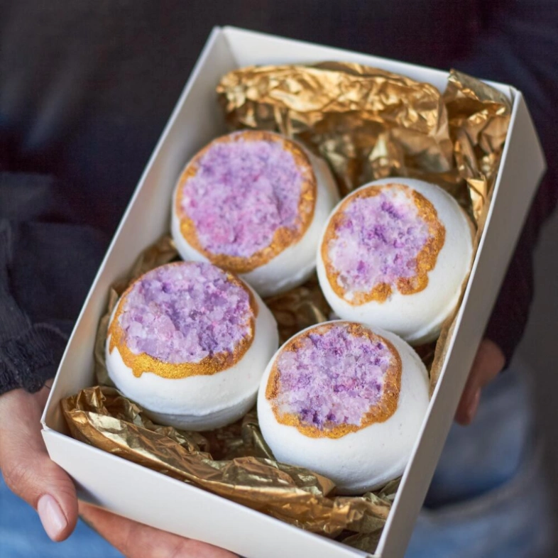 Бокс с бомбочками Жеода с солью 4 шт