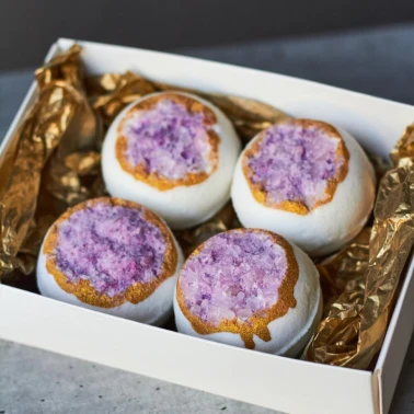 Бокс с бомбочками Жеода с солью 4 шт