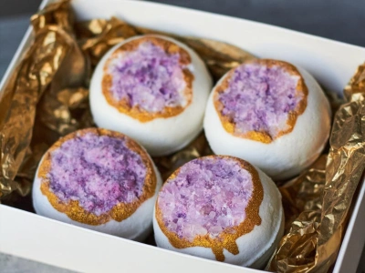 Бокс с бомбочками Жеода с солью 4 шт