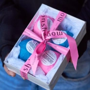 Бокс с бомбочками розово-голубой 4 шт в наборе 1