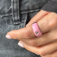 Кольцо с цирконом Пинк 🩷 0