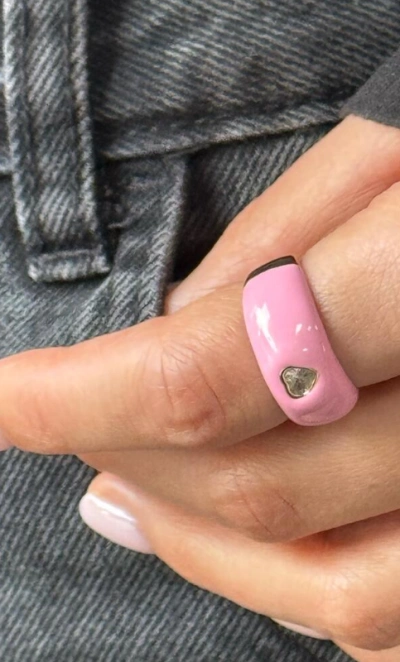 Кольцо с цирконом Пинк 🩷