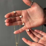 Колье на цепочке в стиле Van C 4