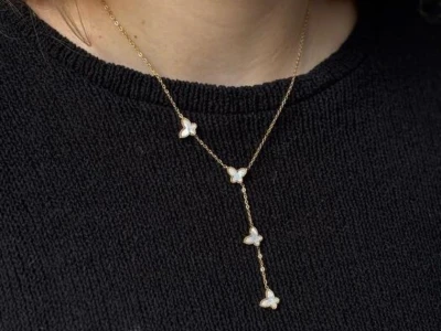 Колье на цепочке в стиле Van C