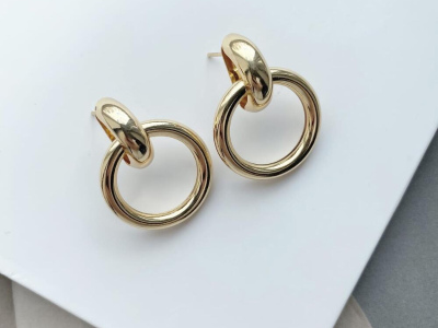 Серьги массивные Бижутерия