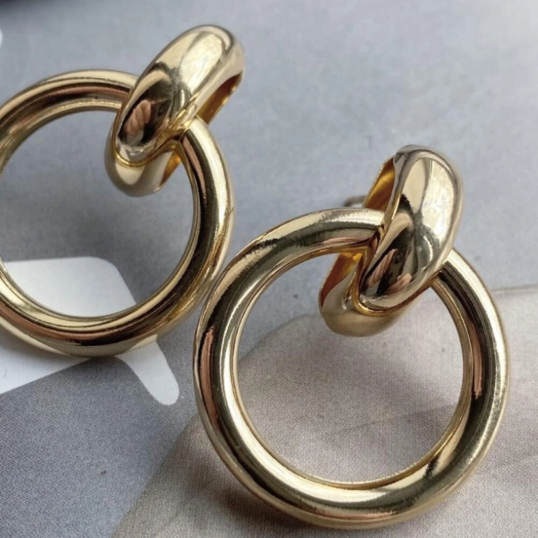 Серьги массивные Бижутерия