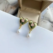 Серьги Love gold бижутерия  0