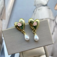 Серьги Love gold бижутерия  1