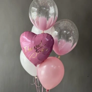 Сет Шаров розовый «I love you» 4
