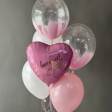 Сет Шаров розовый «I love you»