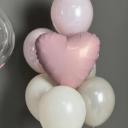 Баблз с перьями и набор Шаров «Пыльная Роза» 4