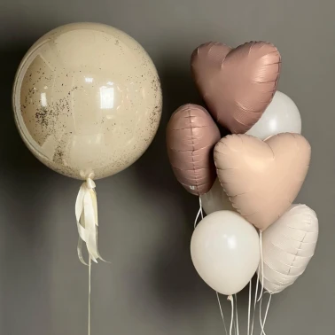 Баблз (60см) и сет шаров Шоколад