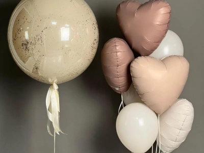 Баблз (60см) и сет шаров Шоколад