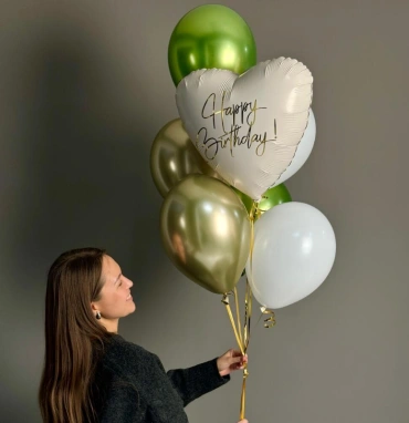 Фонтан шаров «С Днем рождения»