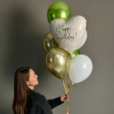 Фонтан шаров «С Днем рождения»