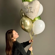 Фонтан шаров «С Днем рождения» 2