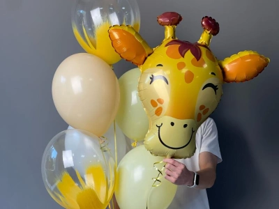 Сет воздушных шаров «Веселый жираф»