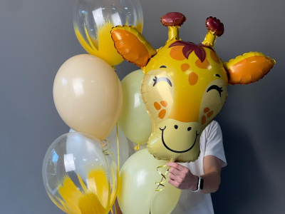 Сет воздушных шаров «Веселый жираф»
