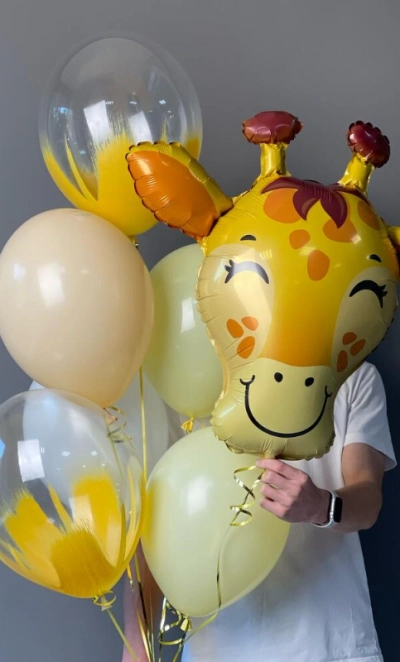 Сет воздушных шаров «Веселый жираф»