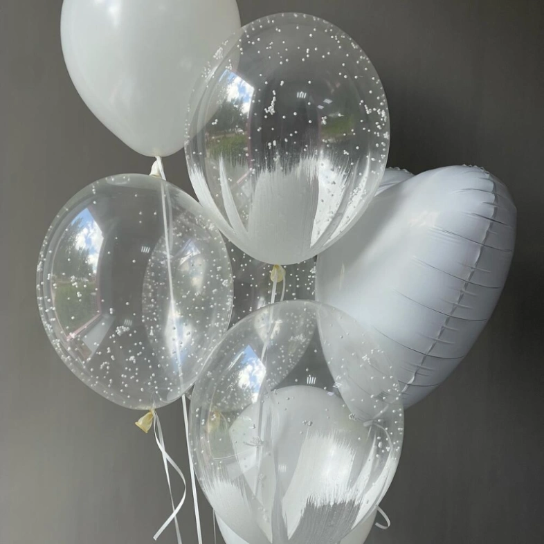 Гелиевые шары «Белоснежная любовь» 🤍