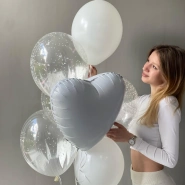 Гелиевые шары «Белоснежная любовь» 🤍 3