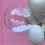 Гелиевые шары и баблз «Белая вечеринка» 3