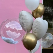 Гелиевые шары и баблз «Белая вечеринка» 2