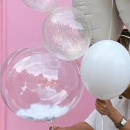 Гелиевые шары и баблз «Белая вечеринка» 1