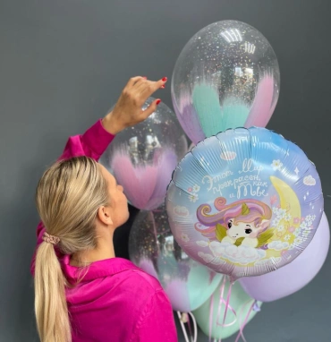 Сет гелиевых шариков «Единорожка»🦄