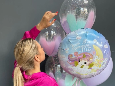 Сет гелиевых шариков «Единорожка»🦄
