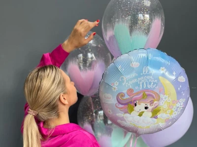 Сет гелиевых шариков «Единорожка»🦄