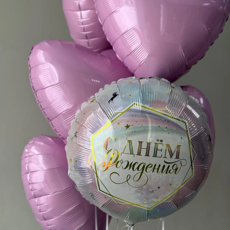 Сет фольгированных шаров «С днем рождения»