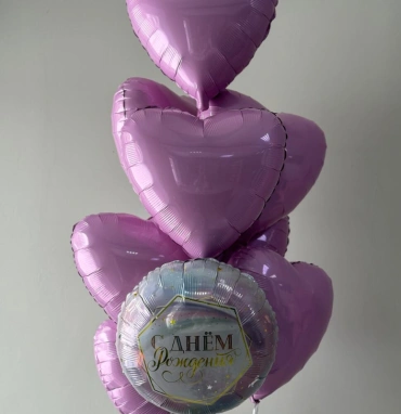 Сет фольгированных шаров «С днем рождения»