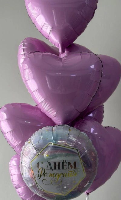 Сет фольгированных шаров «С днем рождения»