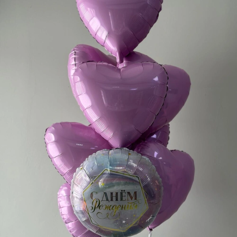 Сет фольгированных шаров «С днем рождения»