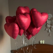Гелиевые шары фольгированные сердца 10 1